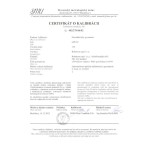 certifikát o kalibraci pyrometru
